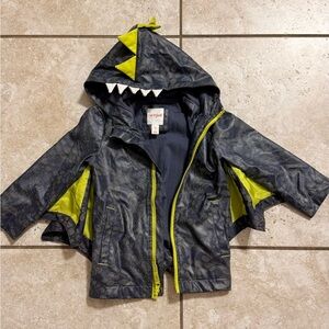 Size 3T Cat & Jack Kids Dinosaur Hooded Rain Jacket with wings